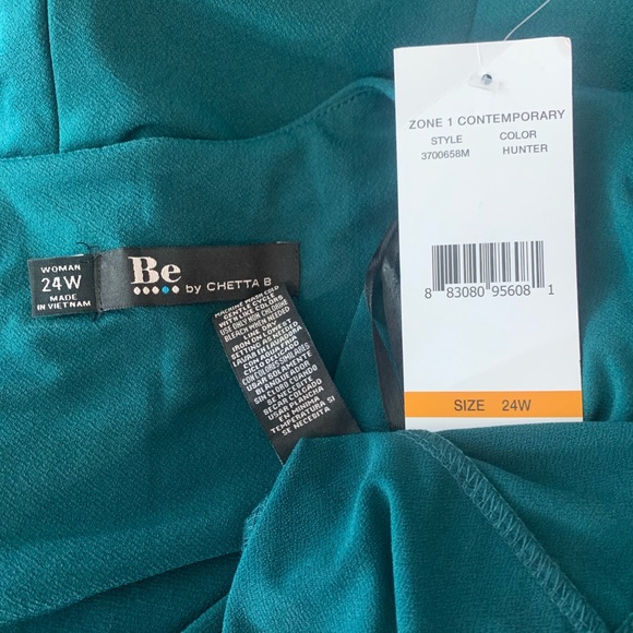 Be by CHETTA B / Green Bell Sleeve Ruffled Dress - Picture 7 of 8